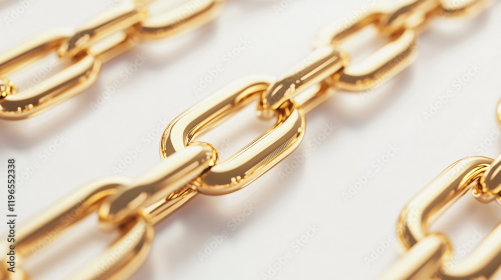 Fototapeta premium Golden Chains: A Luxurious and Interconnected Abstract Background
