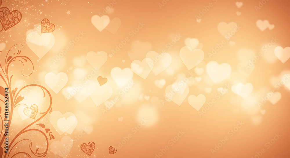 Romantic Golden Hearts Background Love Valentine s Wedding Anniversary Romantic Golden Hearts Background Love Valentine s Wedding Anniversary