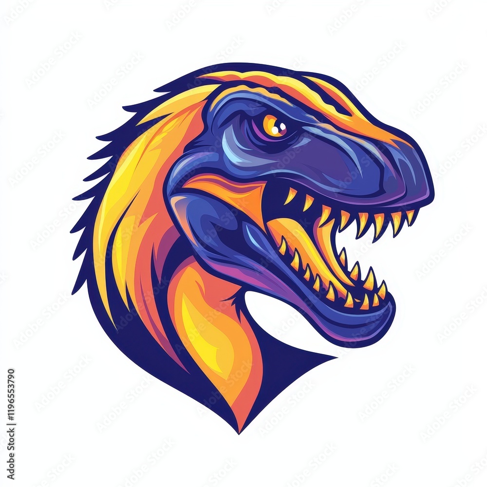 Design of dinosaur icon logo illustration isolated on white background Design of dinosaur icon logo illustration isolated on white background
