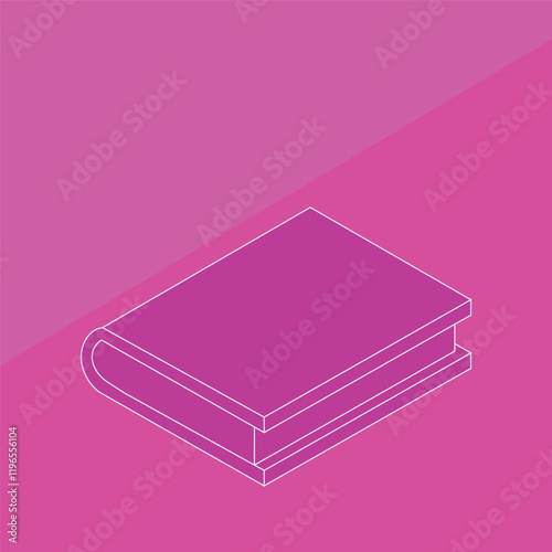 object book with theme color purple