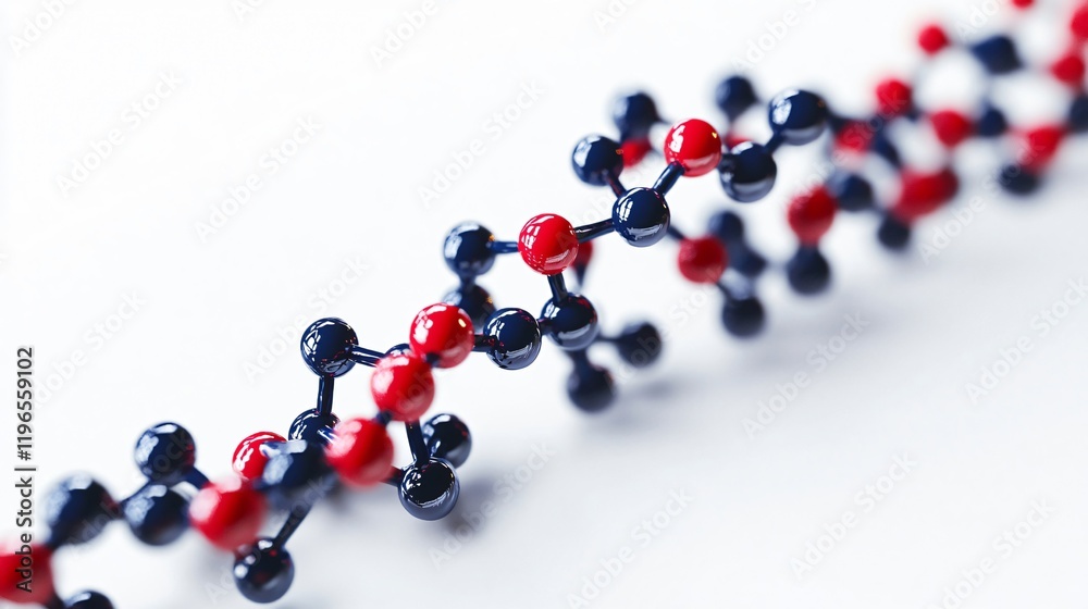 Molecular Chain: A Captivating Close-Up of Chemical Bonds in 3D Molecular Chain: A Captivating Close-Up of Chemical Bonds in 3D