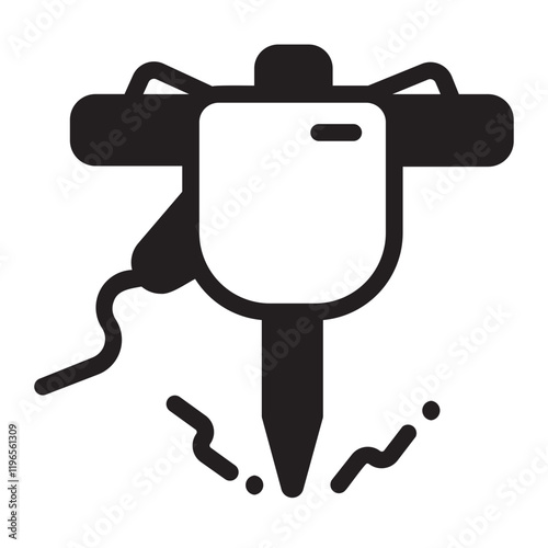 jackhammer glyph icon