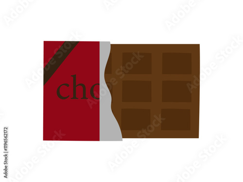 包装をはいだ板チョコ