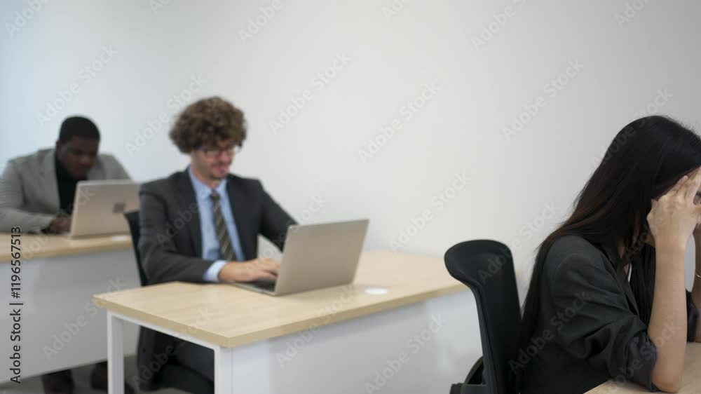Business people work with digital device. Business and technology. Business people work with digital device. Business and technology.