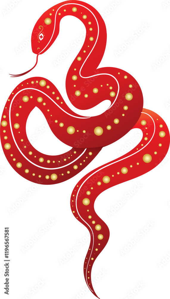 Obraz premium snake on white