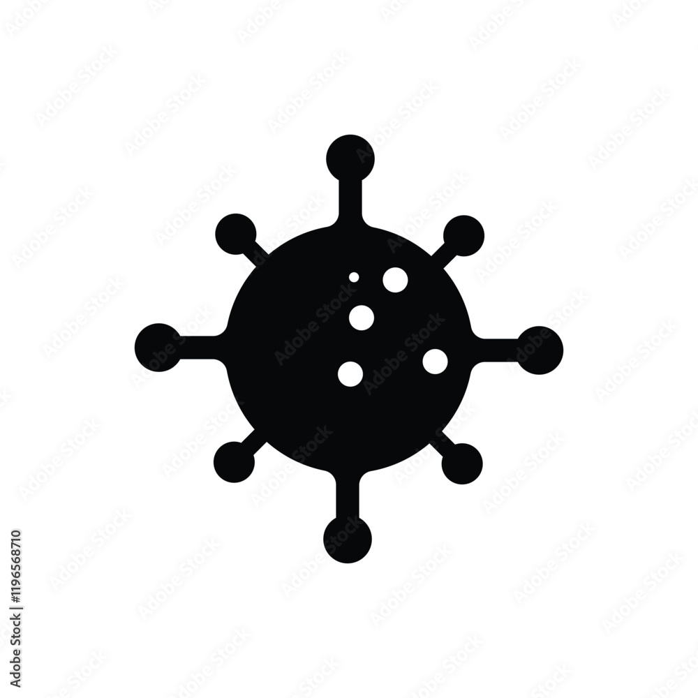 Virus icon logo design template isolated illustration Virus icon logo design template isolated illustration