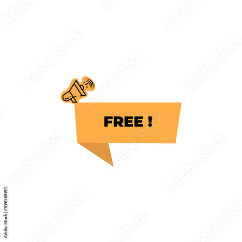Free speech bubble. Loudspeaker. Banner for business, marketing and advertising.