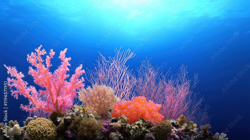 Obraz premium Vibrant Coral Reef Underwater