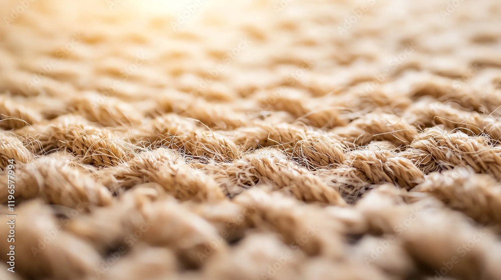 Close-up view of textured natural fibers, showcasing intricate weaving patterns and a warm golden light that enhances its aesthetic. Close-up view of textured natural fibers, showcasing intricate weaving patterns and a warm golden light that enhances its aesthetic.