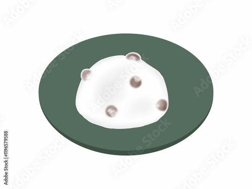 お皿にのった豆大福