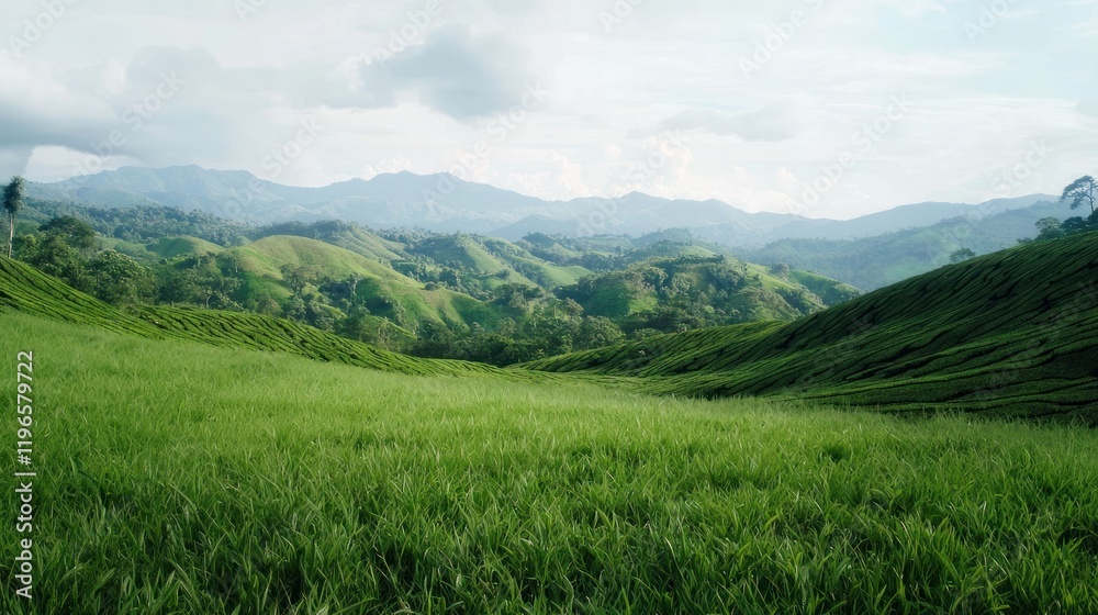 Fototapeta premium Serene Mountain Landscape