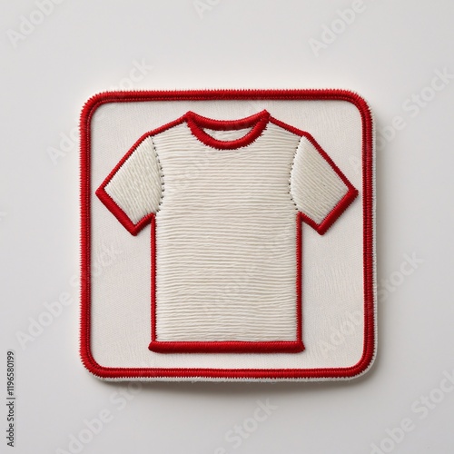 shirt, t-shirt, white, red, patch, cloth, cloth patch, patch, embroidered, handmade, thread, icon, badge, symbol, sign, sewing, dressing, clothing, handicraft, sheet, embroidered patch, Design, theme,