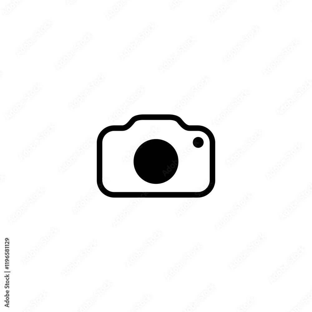 Camera icon flat illustration white background Camera icon flat illustration white background