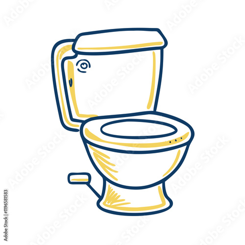 Clean toilet illustration on shiny background, hygiene concept