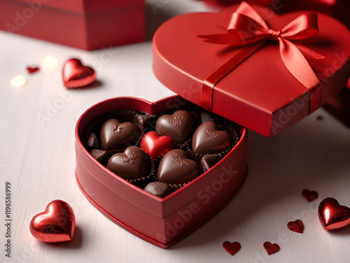 Valentine's Day Chocolate Gift with Love Generative AI