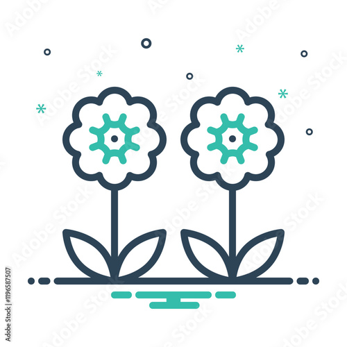 Mix icon for flower