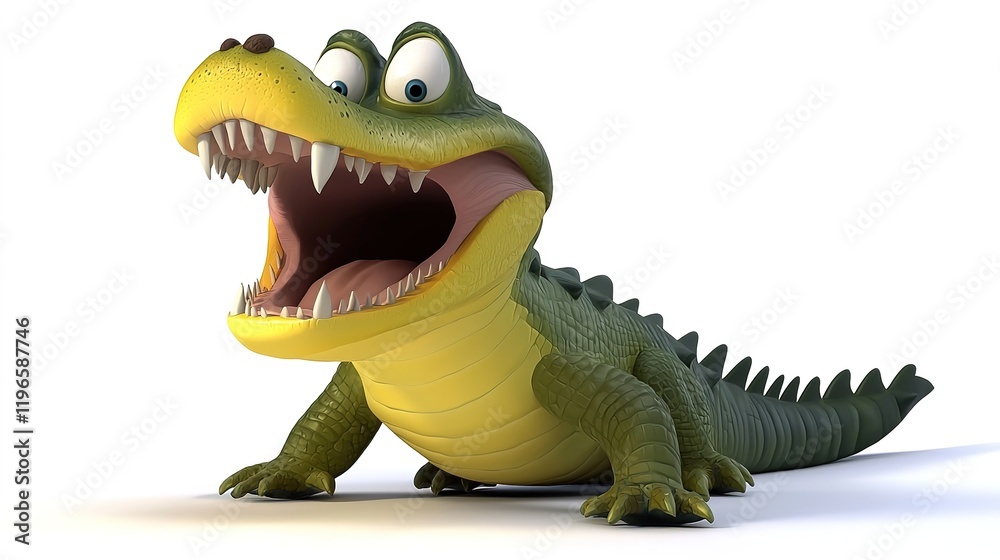Cartoon Crocodile Illustration Cartoon Crocodile Illustration