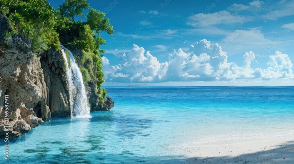 Secluded Waterfall Beach