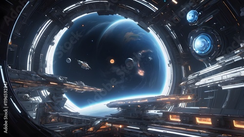 Fototapeta Naklejka Na Ścianę i Meble -  space station in space