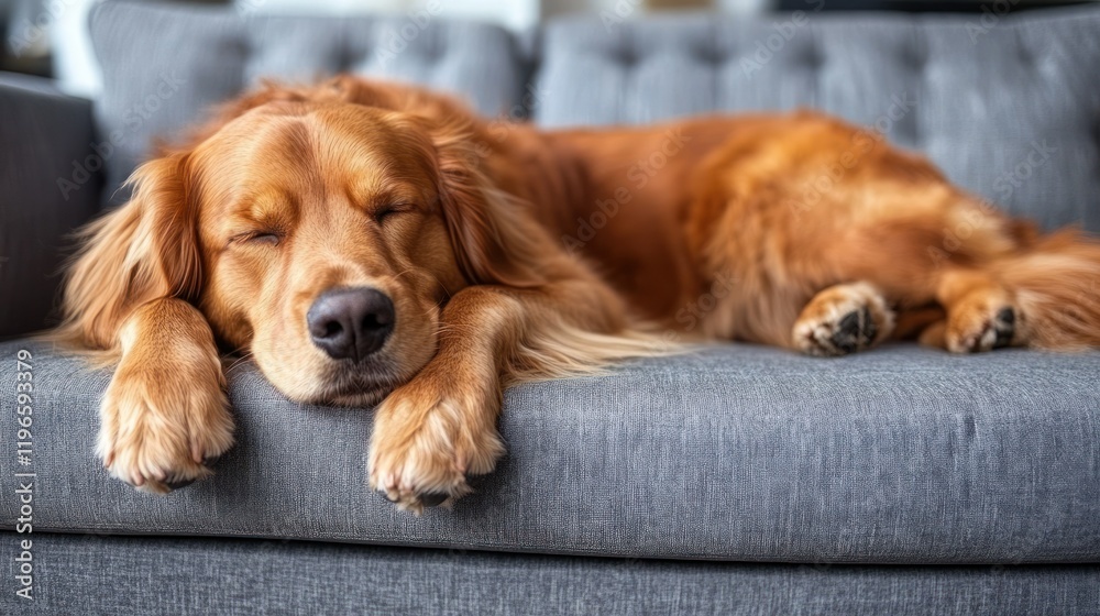 Portrait of a Retriever Dog Sleeping soundly Portrait of a Retriever Dog Sleeping soundly