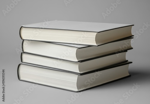 Stack of four blank hardback books. photo