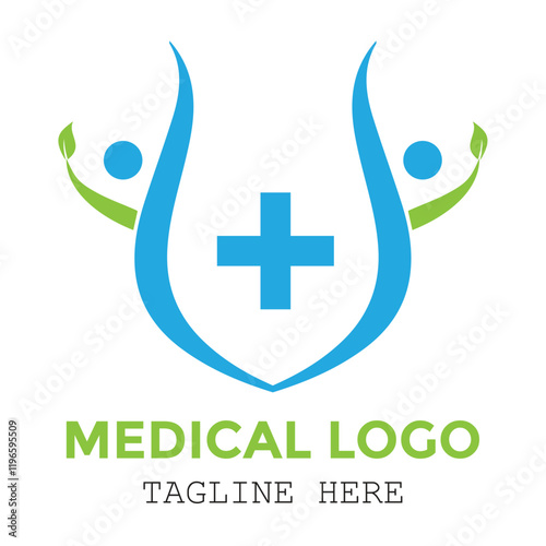 Creative Medical management with professional sign healthy logo design