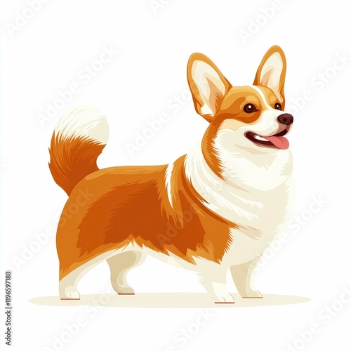 Adorable Welsh Pembroke Corgi Dog Puppy: A Cute Canine Portrait photo