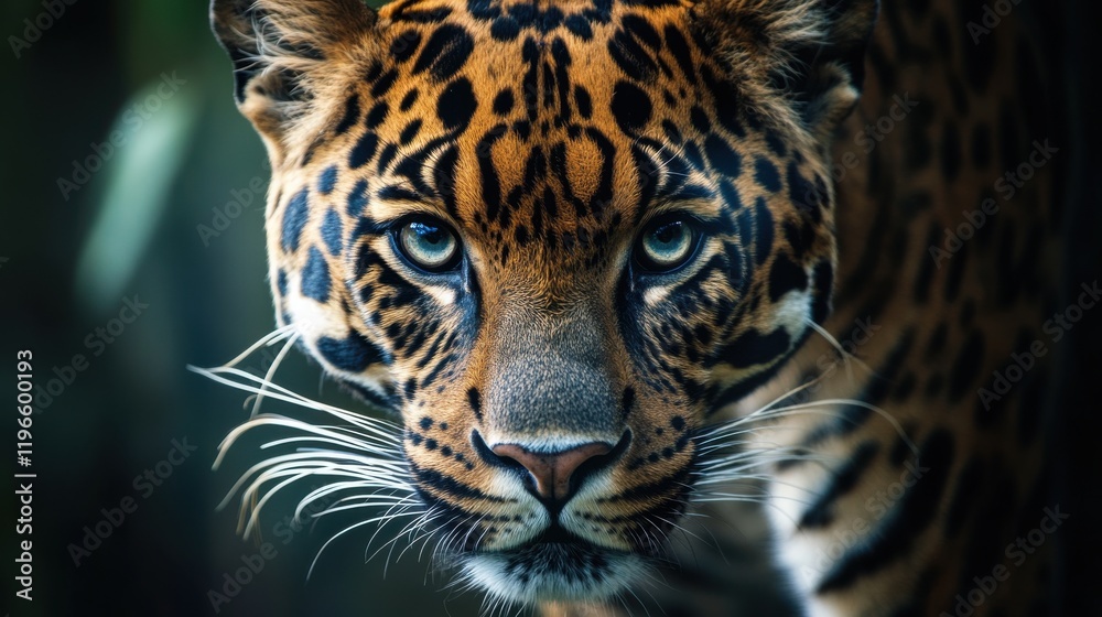 Obraz premium Intense gaze of a jaguar.