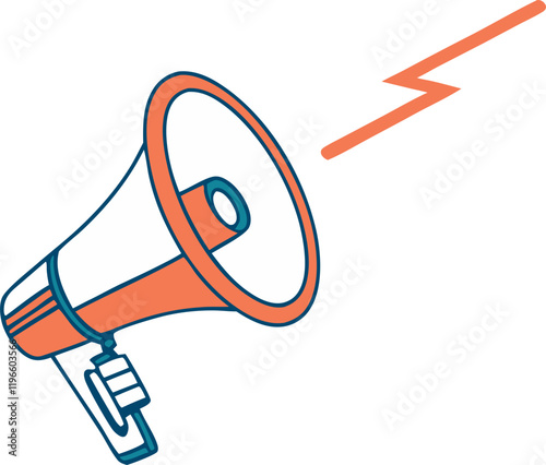 megaphone with loudspeaker