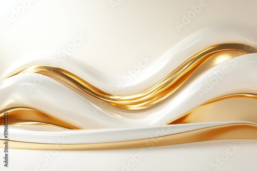 podium with dynamic shapes  gold  luxury modern