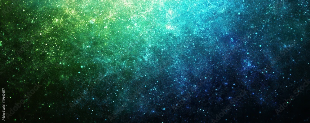 Fototapeta premium Dark green blue glowing grainy gradient background noise texture backdrop webpage header banner design