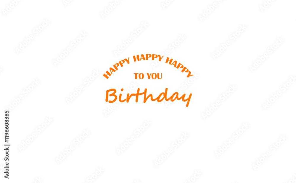 Fototapeta premium HAPPY Birthday TO YOU（誕生日おめでとう）のシンプルなロゴマーク