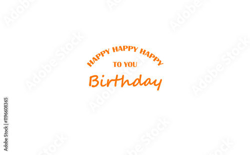 HAPPY Birthday TO YOU（誕生日おめでとう）のシンプルなロゴマーク