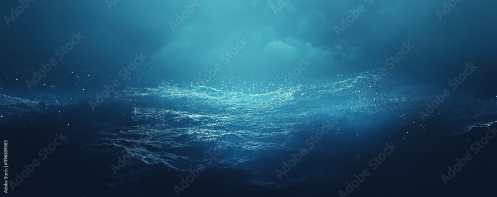 Deep midnight blue fading to cyan, with dotted grain for texture Deep midnight blue fading to cyan, with dotted grain for texture
