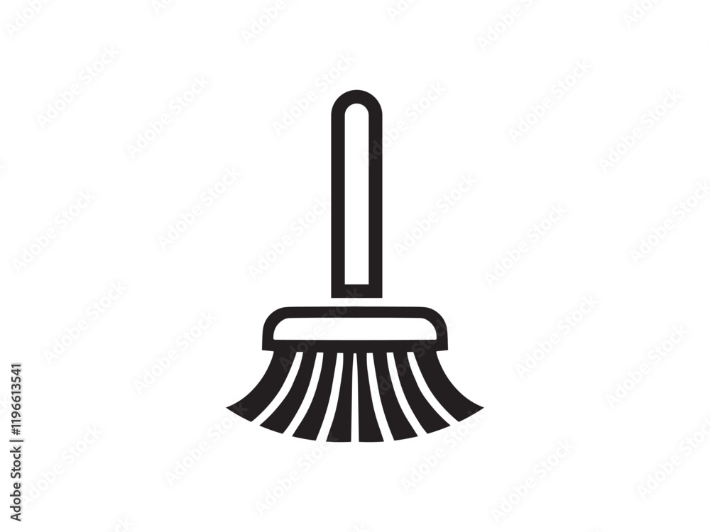Broom Design Vector for Cleaning Concepts Broom Design Vector for Cleaning Concepts