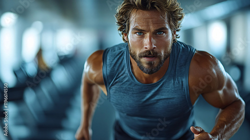a man running on a treadmill