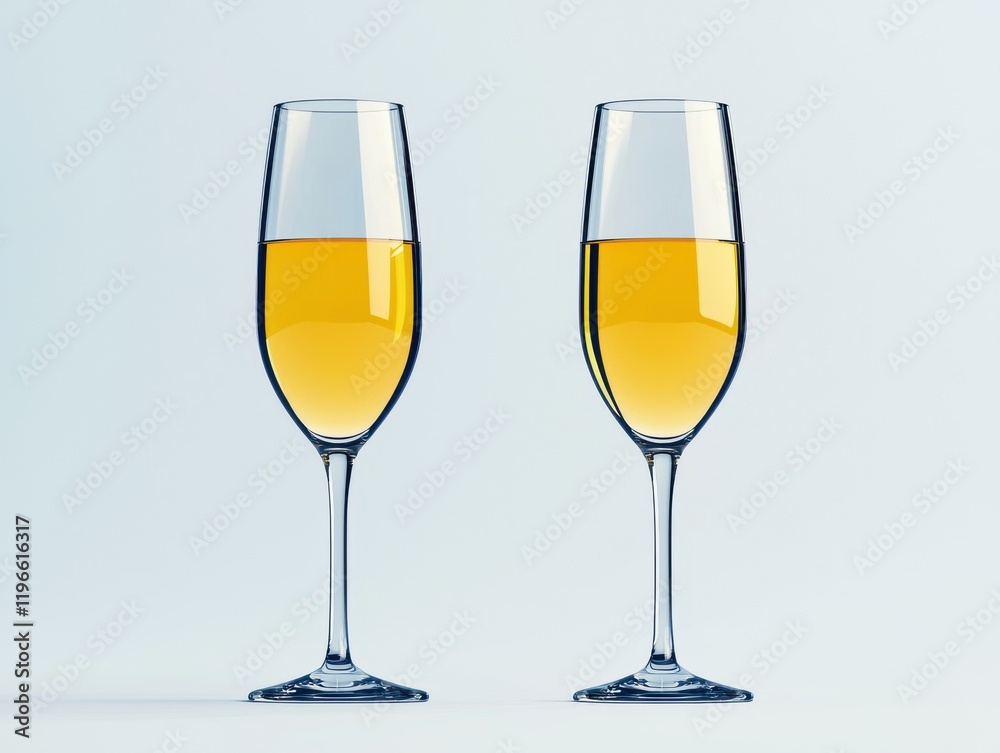 Elegant champagne glasses display studio setting beverage minimalist environment close-up view celebration concept Elegant champagne glasses display studio setting beverage minimalist environment close-up view celebration concept
