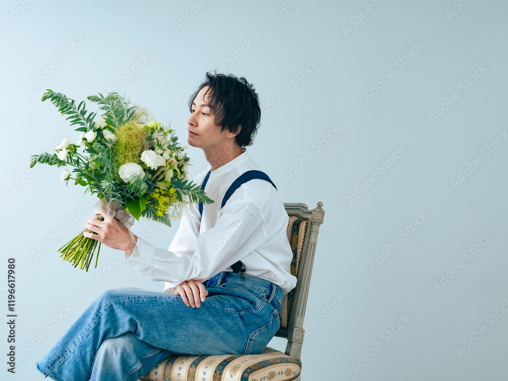 男性、ウェディング、新郎、ブーケ、ブライダル、花束、美容、スキンケア、ビューティー、ファッション、ポートレート、おしゃれ、かっこいい、イケメン、クール、座る、椅子、アンティーク、フラワー、ボタニカル、自然、ナチュラル、清潔感、透明感、爽やか、サスペンダー、デニム、ジーンズ、ノームコア、無印、シンプル、カントリー、生花、コピースペース、広告、スタイリッシュ、サロン、エステ、脱毛、コスメ、化粧品、アパ 男性、ウェディング、新郎、ブーケ、ブライダル、花束、美容、スキンケア、ビューティー、ファッション、ポートレート、おしゃれ、かっこいい、イケメン、クール、座る、椅子、アンティーク、フラワー、ボタニカル、自然、ナチュラル、清潔感、透明感、爽やか、サスペンダー、デニム、ジーンズ、ノームコア、無印、シンプル、カントリー、生花、コピースペース、広告、スタイリッシュ、サロン、エステ、脱毛、コスメ、化粧品、アパ