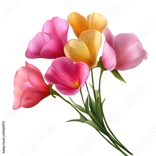 Sweet Pea Flower isolated on transparent background photo