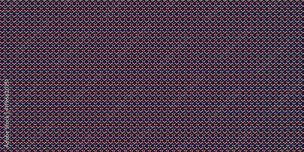 Seamless pattern with colorful dots in pink, blue, and white on a dark background, forming a vibrant and playful design. Perfect for wallpapers, and packaging Seamless pattern with colorful dots in pink, blue, and white on a dark background, forming a vibrant and playful design. Perfect for wallpapers, and packaging