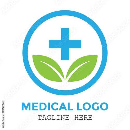 Hospital health professional medical circle medicine logo design