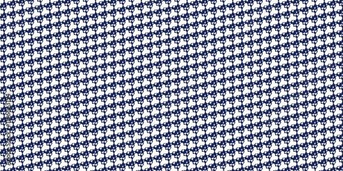 Seamless pattern featuring white abstract shapes on a dark blue background, creating a clean and modern design