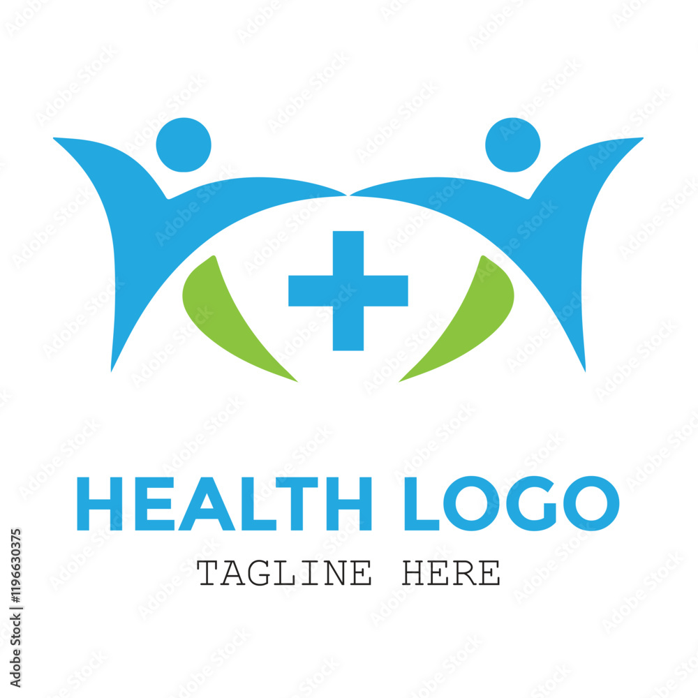 Integrated healthy people medical modern minimalist logo design Integrated healthy people medical modern minimalist logo design