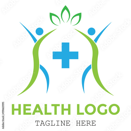Medical and healthy care center logo concept minimalist design