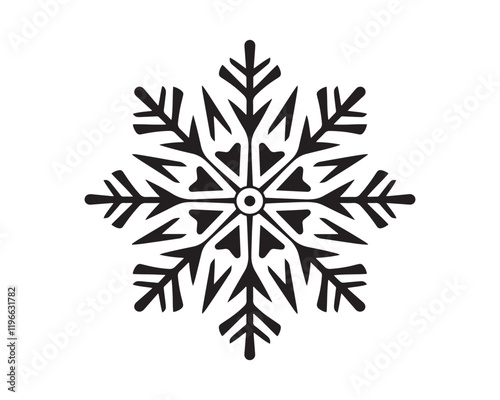 Snowflake Silhouette vector illustration icon type design 