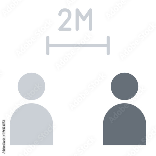 Social distancing icon