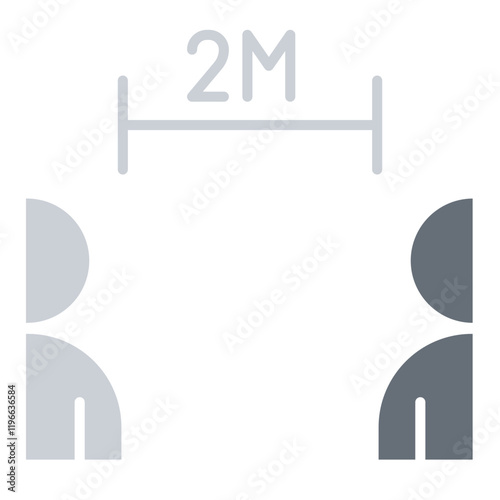 Social distancing icon
