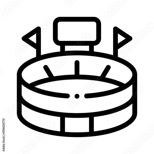 stadium line icon