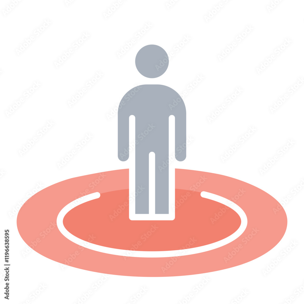 Social distancing icon