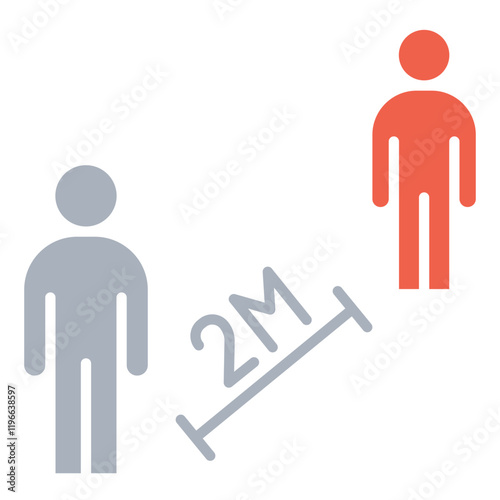 Social distancing icon